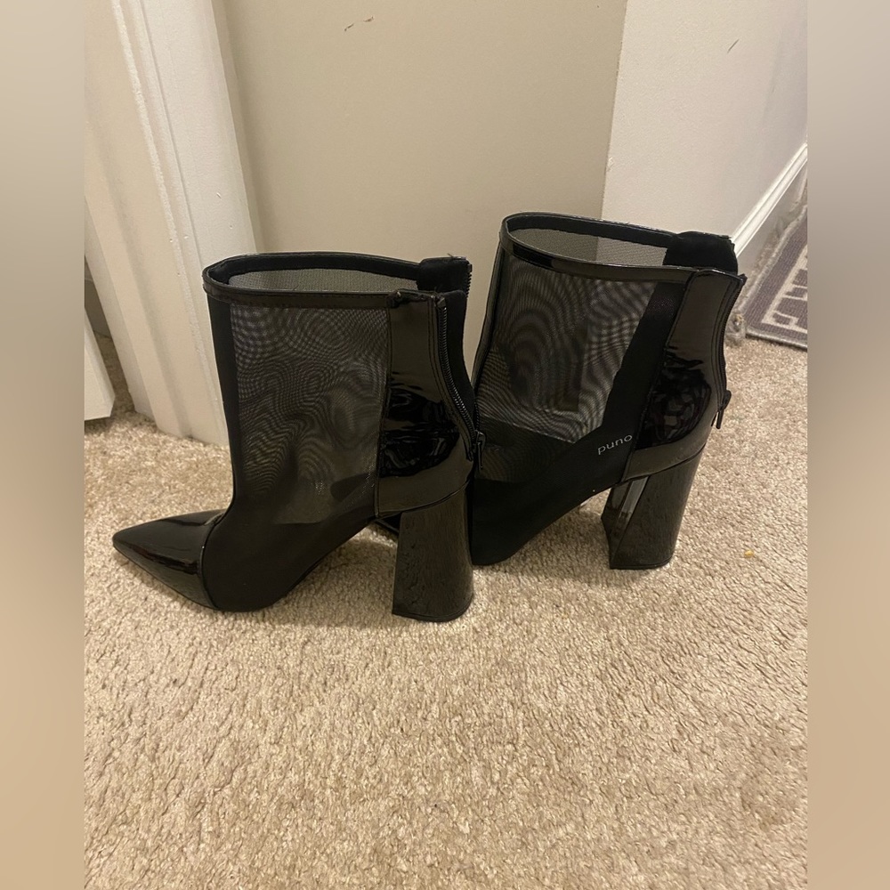 Abound Pointed Cap Toe Mesh Black Boot - image 2